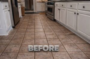 Kitchen grout cleaning in Chicago by Prestige Grout